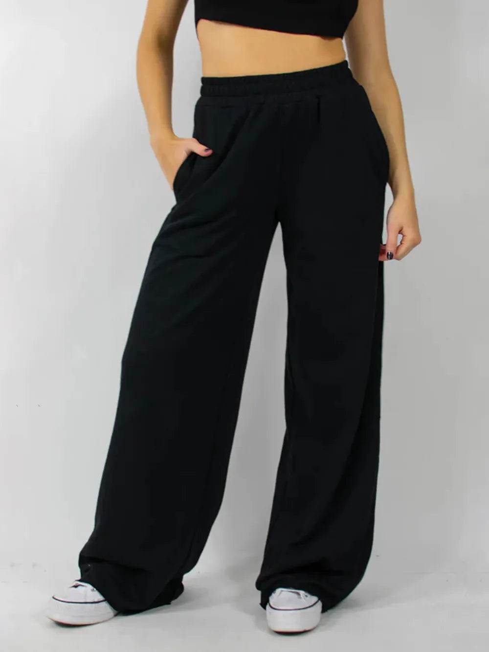 Elastic Waist Wide Leg Pants Black Trendsi 000f4383-3d05-49a0-9953-f5a31e4b304b-Max