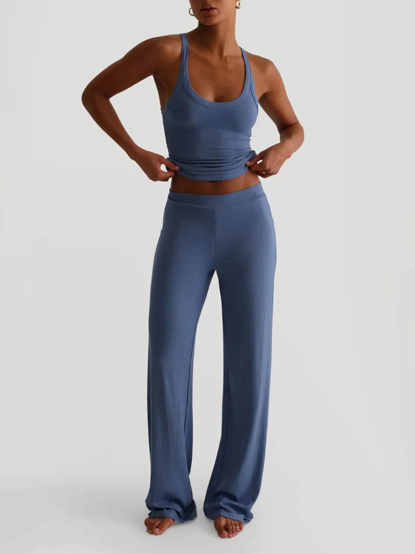 Ribbed Tank and High-Waisted Pants Active Set Blue Trendsi 001aa9492bd6468bb34487de5ca6bb2d-Max-Origin