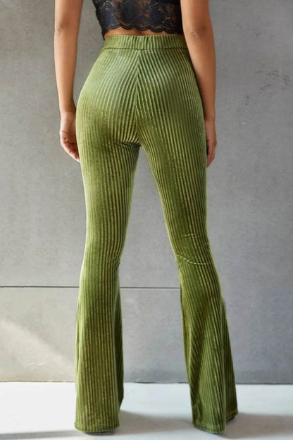 Ribbed High Waist Flare Pants Trendsi 00819b98-3152-4fde-b1be-1c5942321788-Max