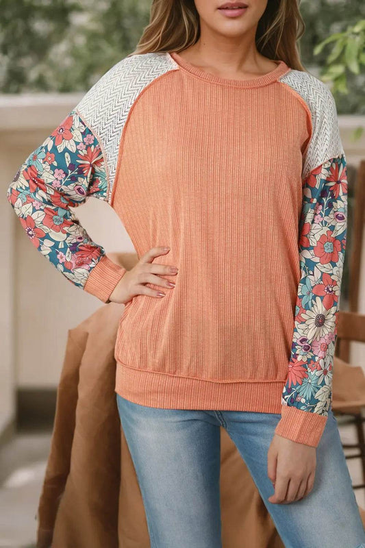 Exposed Seam Round Neck Blouse Trendsi 00877e11d4fc44b6a21fc19024604987-Max