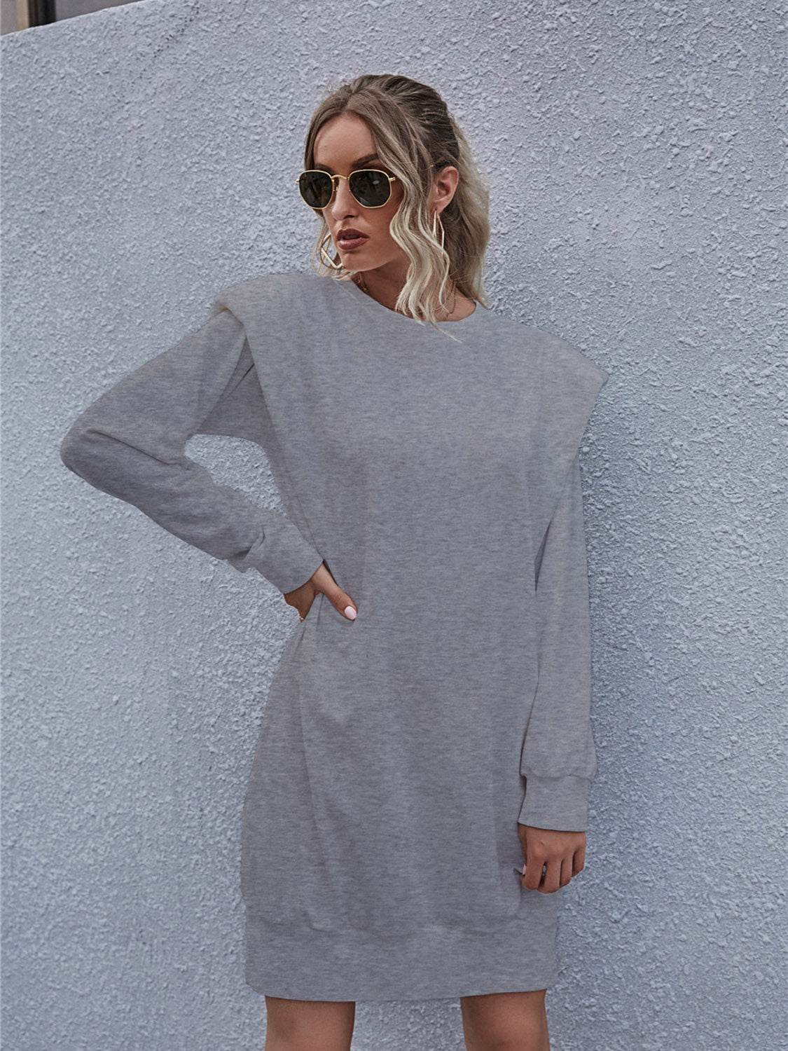 Round Neck Long Sleeve Mini Dress Cloudy Blue Trendsi 00a5b586b19347f6bdecf7c2b7c7cffe-Max