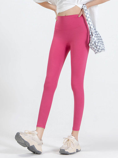 Wide Waistband Sports Leggings Hot Pink Trendsi 00f0eb00d0d24dac84544130d5f37035-Max