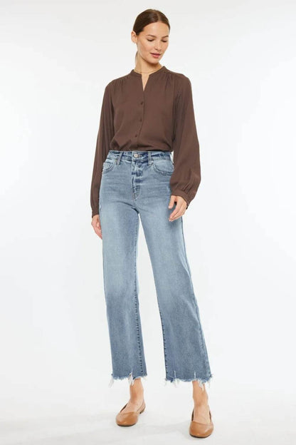 Kancan High Rise Slim Wide Leg Jeans Trendsi 0109127b-1ca7-4394-95ef-43860ca802bc-Max