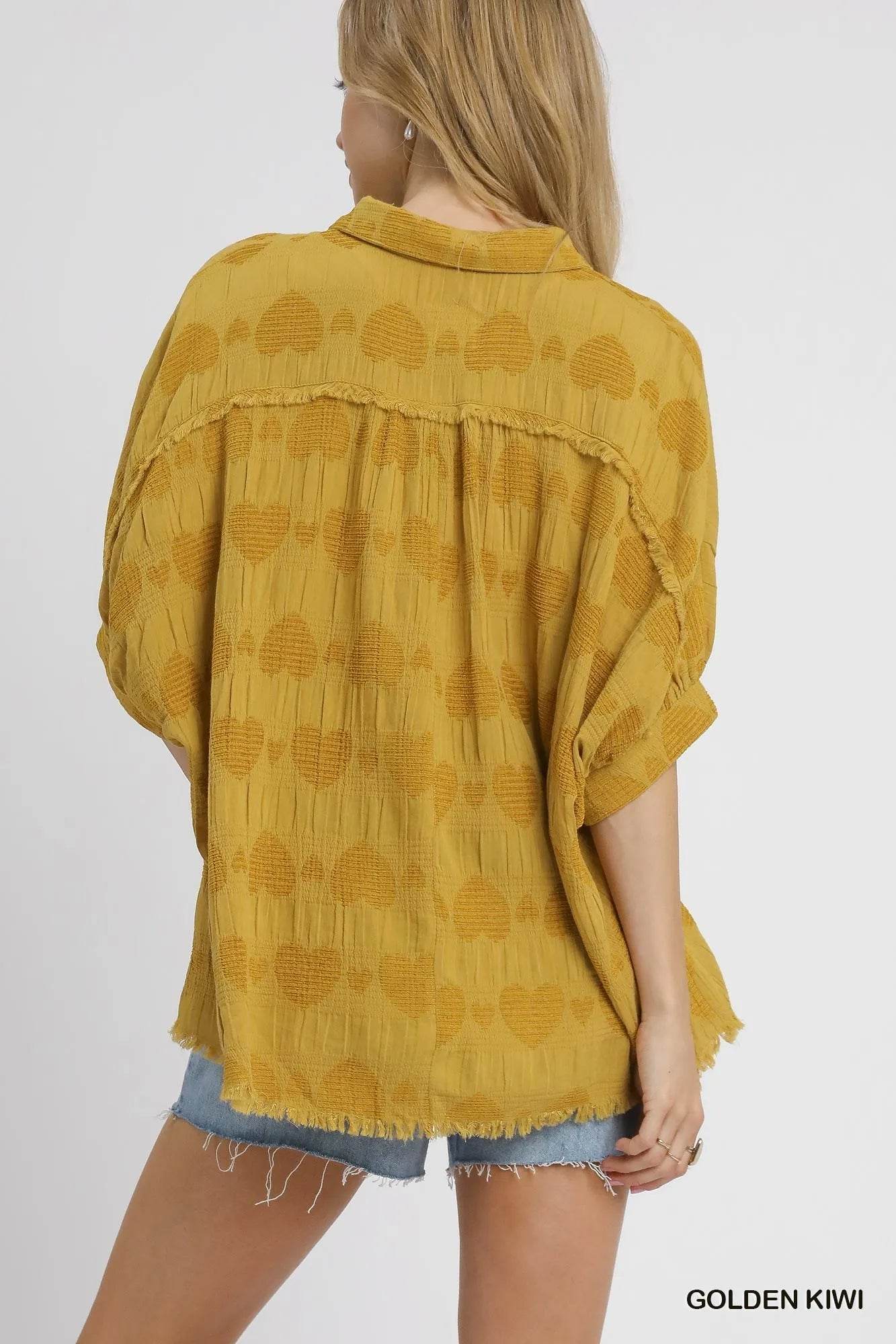 Umgee Jacquard Heart Collared Shirt Trendsi 010c7a1e-2da7-4ed5-87dd-c6a88ee6ec18-Max-Origin