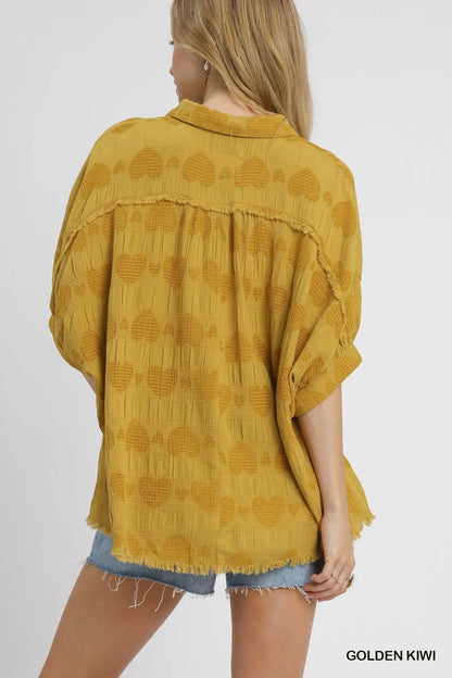 Umgee Jacquard Heart Collared Shirt Trendsi 010c7a1e-2da7-4ed5-87dd-c6a88ee6ec18-Max-Origin