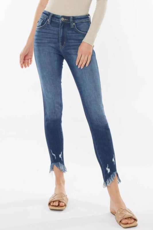 Kancan Raw Hem High Waist Cropped Jeans DARK Trendsi 01283a4b-bcce-4c3d-87a3-c8836ece63fb-Max