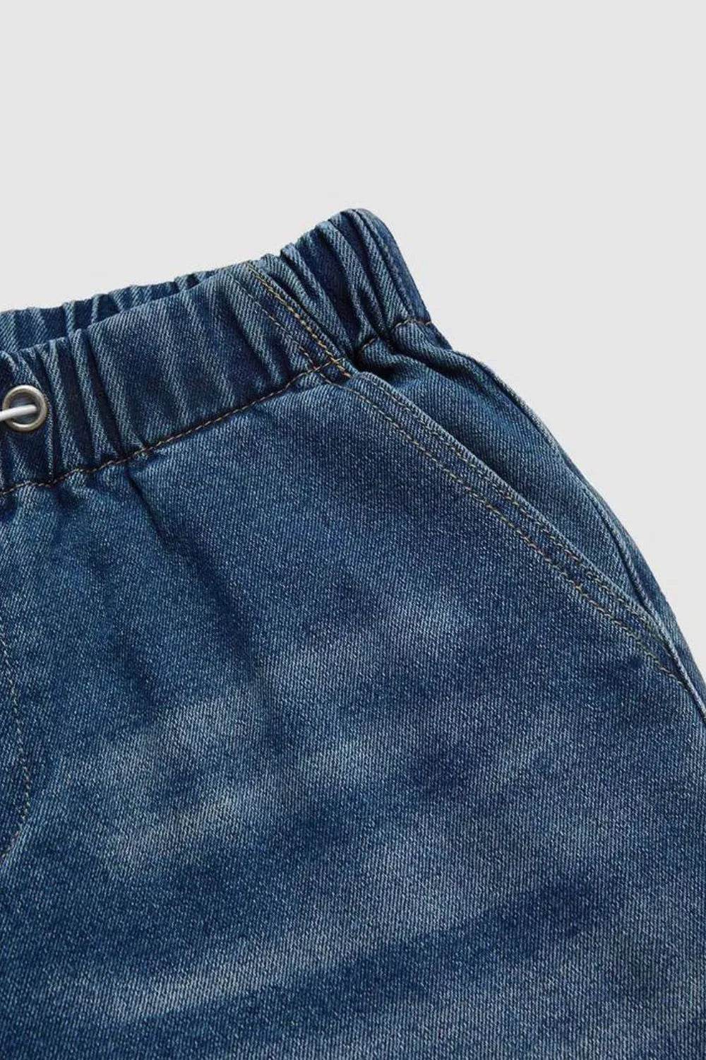Drawstring Waist Wide Leg Shirred Jeans Trendsi 01322c02-b98d-45eb-b0c1-ba1d90d33da6-Max