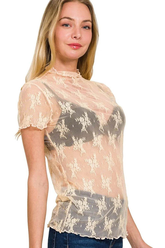 Zenana Lace See-through Layering Short Sleeve Top Trendsi 014959e5-e6de-451b-917e-f8de362aac09-Max-Origin