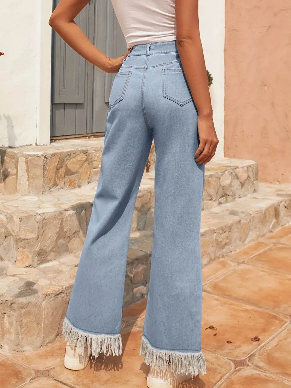 Raw Hem Bootcut Jeans with Pockets Trendsi 01ddf341-d6e7-4ac4-a19f-bf6746b32b1a-Max