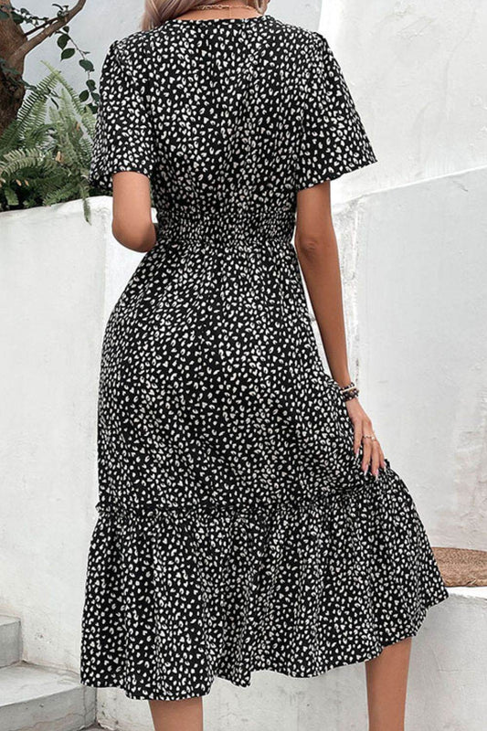 Perfee Leopard Print Short Sleeve Midi Dress Trendsi 01f3e246f04b45908bf23f714f527b57-Max
