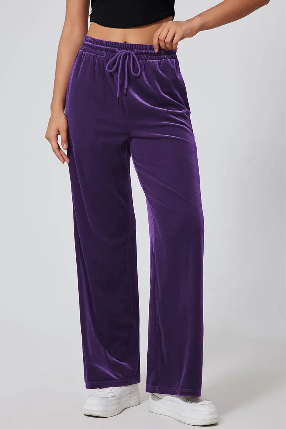Drawstring Elastic Waist Straight Leg Pants Violet Trendsi 02158ae2-a496-40b7-9c8e-61ce1e128dda-Max