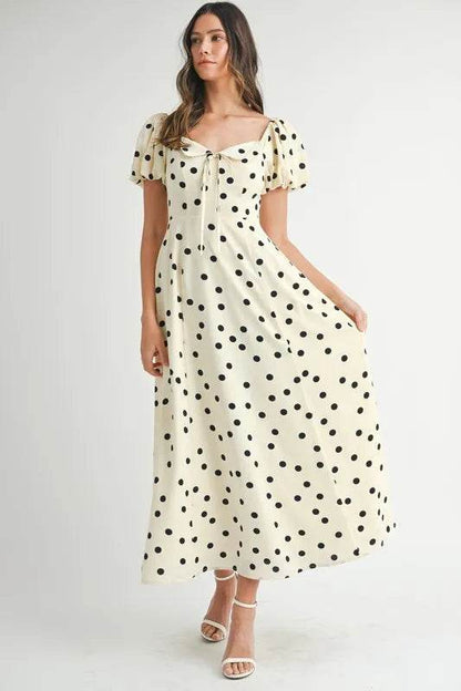 MABLE Polka Dot Puff Sleeve Midi Dress Cream Trendsi 0219f041643e43ae89135bdd9dbff3fb-Max-Origin