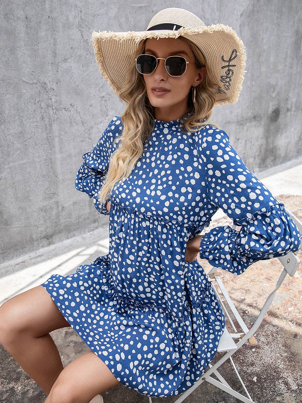Ivy Lane Printed Long Sleeve Tiered Dress Trendsi 026faa32cff14a6cade8a410f762c5c5-Max