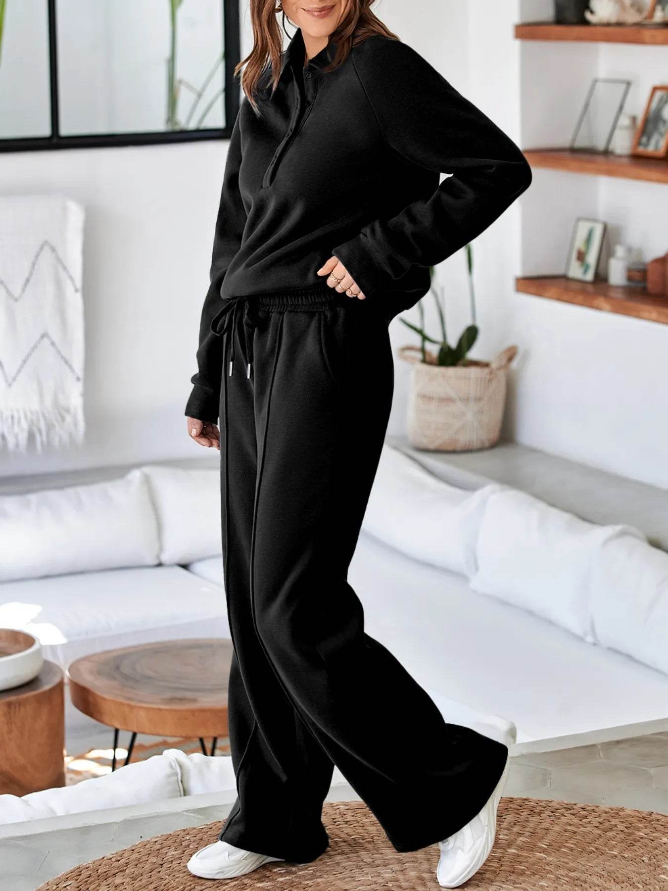 Collared Sweatshirt and High Waist Pants Active Set Trendsi 02d2e07e-00e6-4574-bad3-7b3056296573-Max-Origin