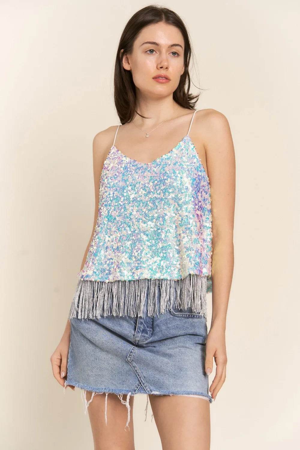 J.NNA Sequin Tassel Hem Flowy Cami Trendsi 02ec0ca0-bdad-4a0b-afa9-ec7061c4ca01-Max