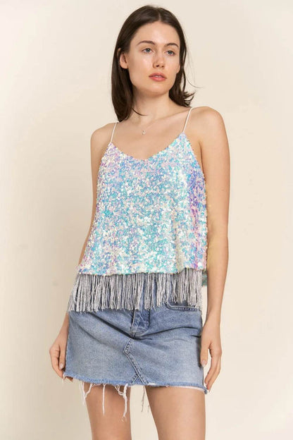 J.NNA Sequin Tassel Hem Flowy Cami Trendsi 02ec0ca0-bdad-4a0b-afa9-ec7061c4ca01-Max