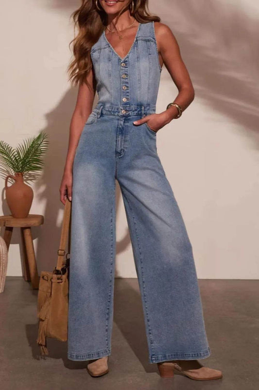 V-neck Wide Leg Denim Jumpsuit Medium Trendsi 0332892a-2c21-40fa-bc8e-94aac0f1ee57-Max-Origin