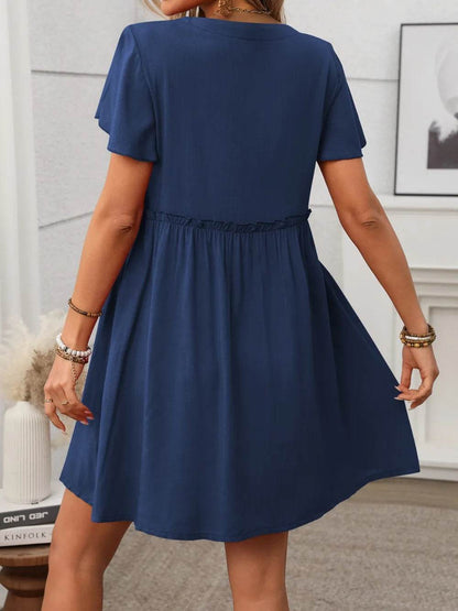 Button Front Flutter Sleeve Dress Trendsi 035b7ea6-f4f5-4b16-95ce-9451fb6a6d57-Max