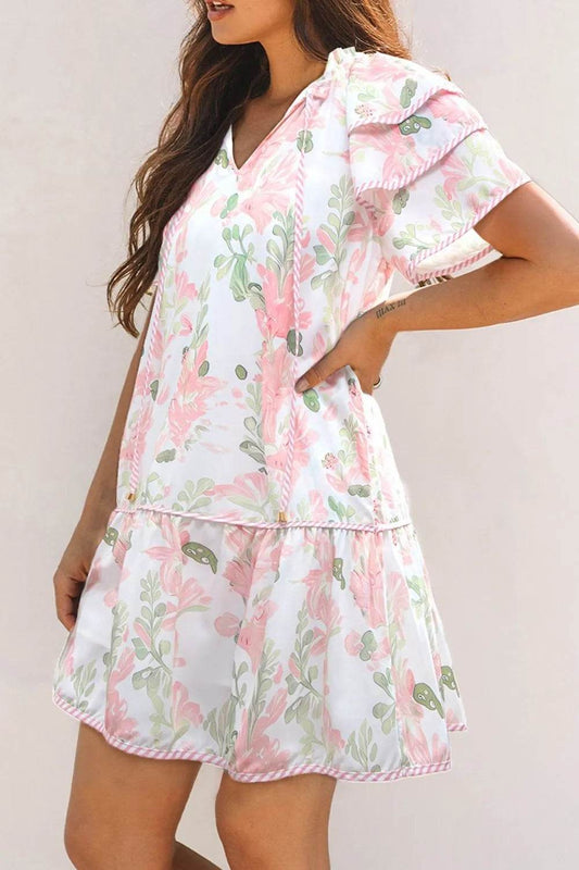 Floral Contrast Edge Layered Short Sleeve Mini Dress Trendsi 037f84e0-fa7b-4377-8255-034e275a7132-Max-Origin