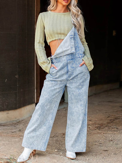 Vintage Washed Wide Leg Denim Overalls with Front Pockets Trendsi 03ca457bdcba459197f85e617d974787-Max-Origin