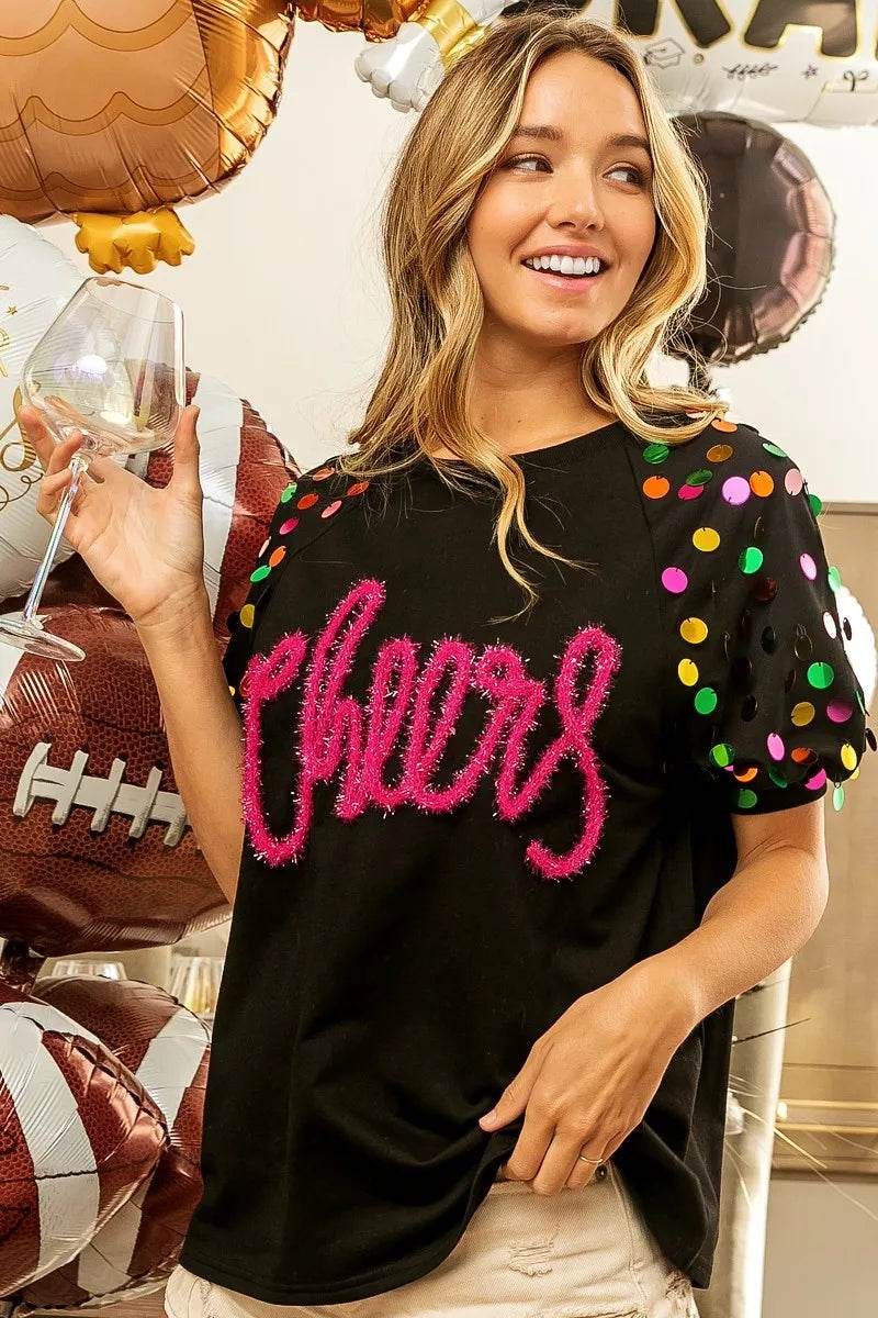 BiBi Metallic Letter Spangle Raglan Puff Sleeve Top Trendsi 0472ef1e80104dc5b05f5127b2cdc9d1-Max-Origin