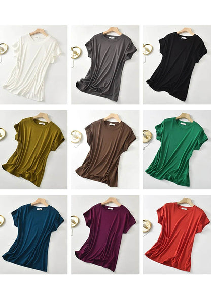 Round Neck Short Sleeve T-Shirt Trendsi 04800200-90e9-4d9b-9367-62bb53b55f5f-Max-Origin