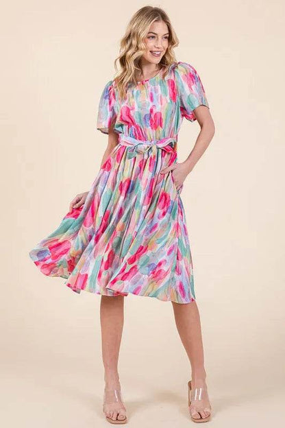 Lime 'N' Chili Watercolor Print Tie Front Midi Dress Trendsi 04ccad3081df42ee9fb597c6763c081c-Max-Origin