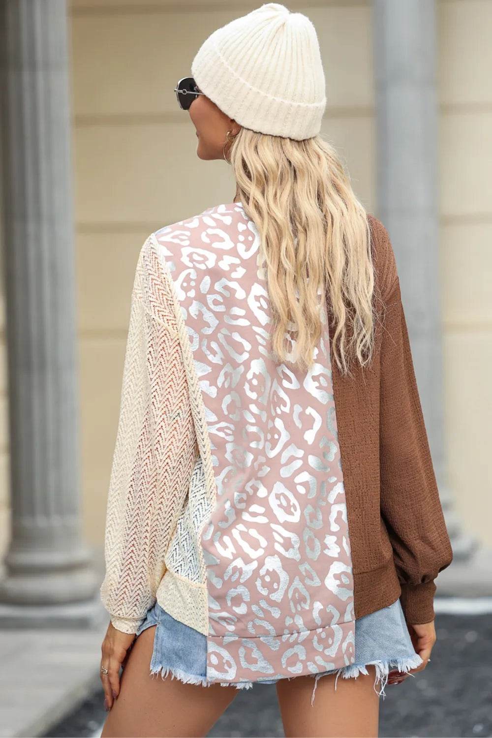 Leopard Round Neck Long Sleeve Blouse Trendsi 05027ff8-7529-41ea-8c9e-3ffef67f41bf-Max