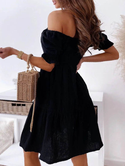 Smocked Off-Shoulder Mini Dress Trendsi 05040316-a82d-4430-a488-8138f7b2a1ce-Max-Origin
