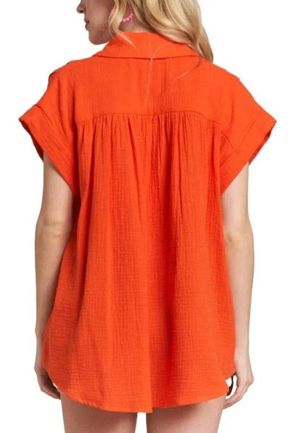 ADORA Button Down Solid Shirt W Pockets Trendsi 054665838258454db987a18576650cad-Max-Origin