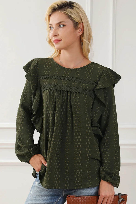 Round Neck Ruffled Blouse Trendsi 0581ed8a-57fd-47fd-9e82-63a813eed1ef-Max