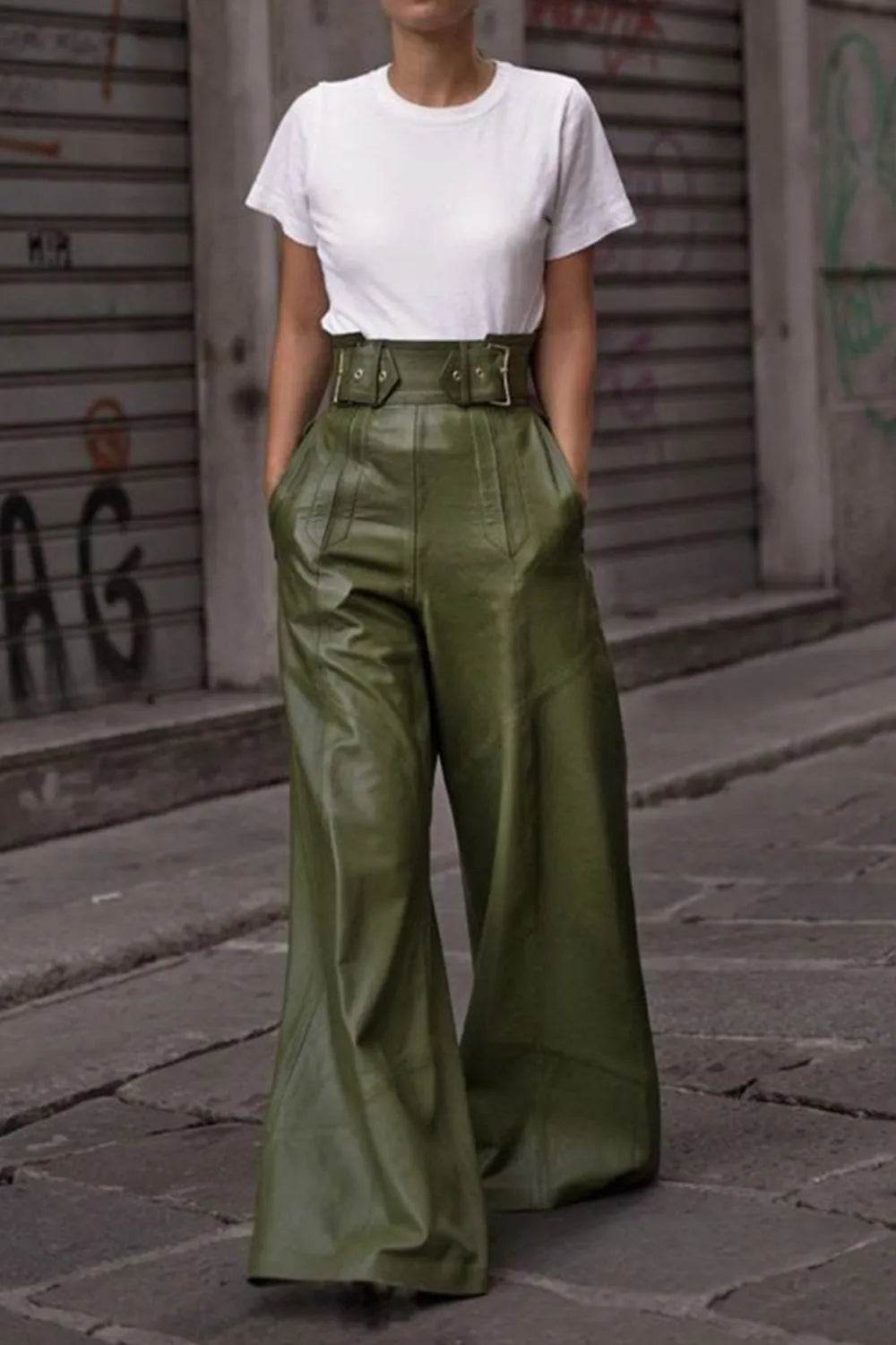 High Waist Wide Flare Pants Trendsi 05c557a8-6c6b-4f75-81e2-5da0a1c4aef1-Max