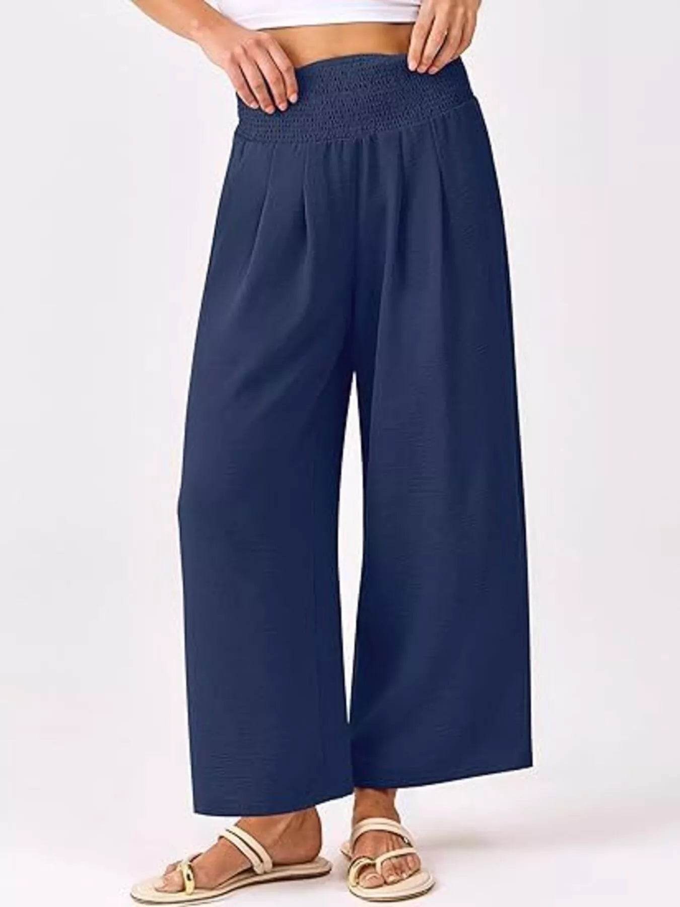 Wide Leg Smocked High Waist Pants Dark Blue Trendsi 05d6d79f472e41d696fd9108c1788466-Max-Origin