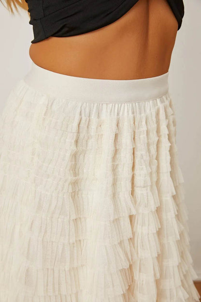 Ruched High Waist Tiered Skirt Trendsi 05f8433d-2b42-4d4f-9c32-c0d4784f4f54-Max