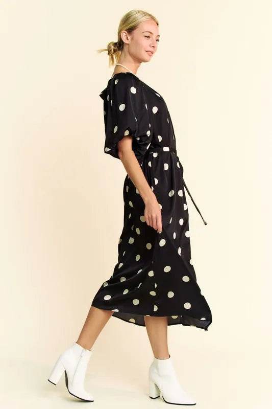 Davi & Dani Polka Dot Puff Sleeves Waist Tie Midi Dress Trendsi 0604e1aa84ea4346bd1b34434d361039-Max-Origin