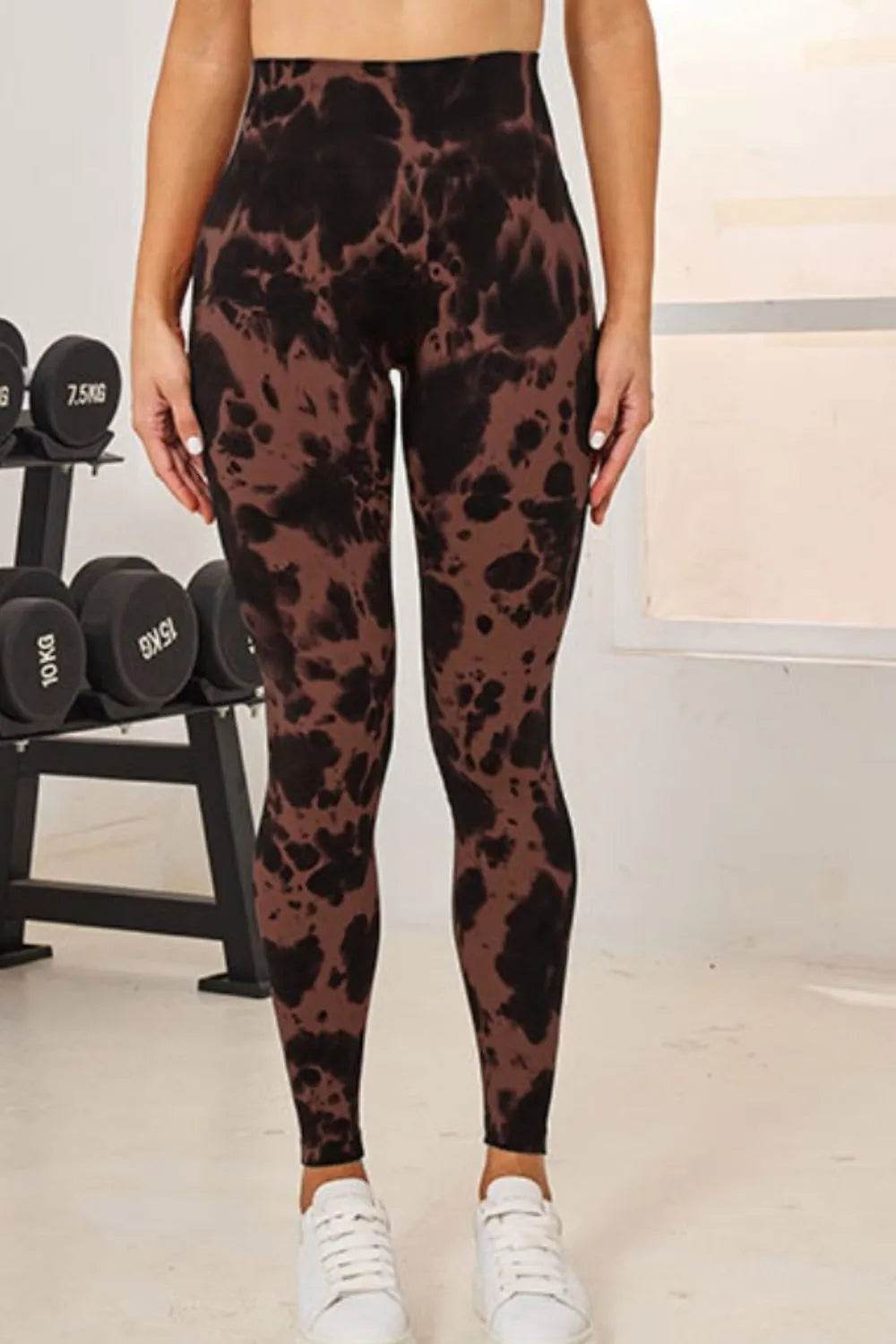 Tie-Dye High Waist Active Leggings Brown Trendsi 06801fd8-976d-4a4e-bd47-1b02f62c8903-Max