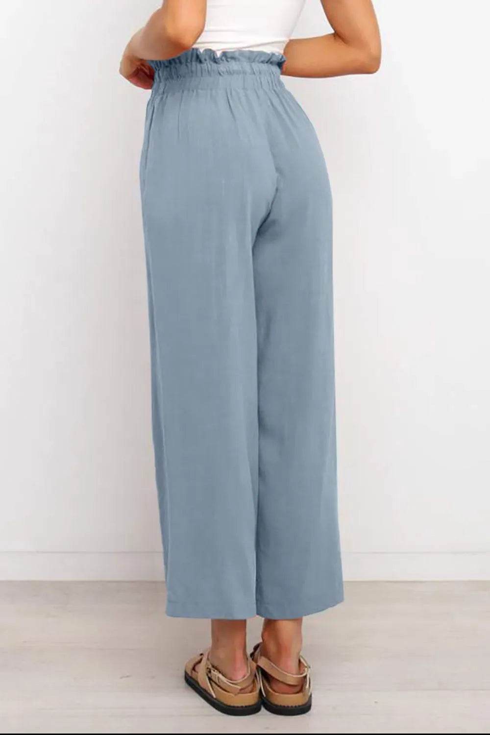 Drawstring Paperbag Waist Wide Leg Pants Trendsi 068beb3f-971a-43cc-bdd4-727d07c8a4fa-Max