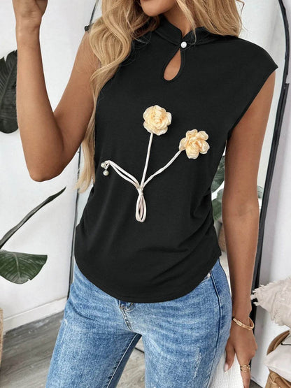 Floral Applique Keyhole Sleeveless Top Trendsi 06ad844a-5e81-4e00-8d5c-21add455e337-Max-Origin
