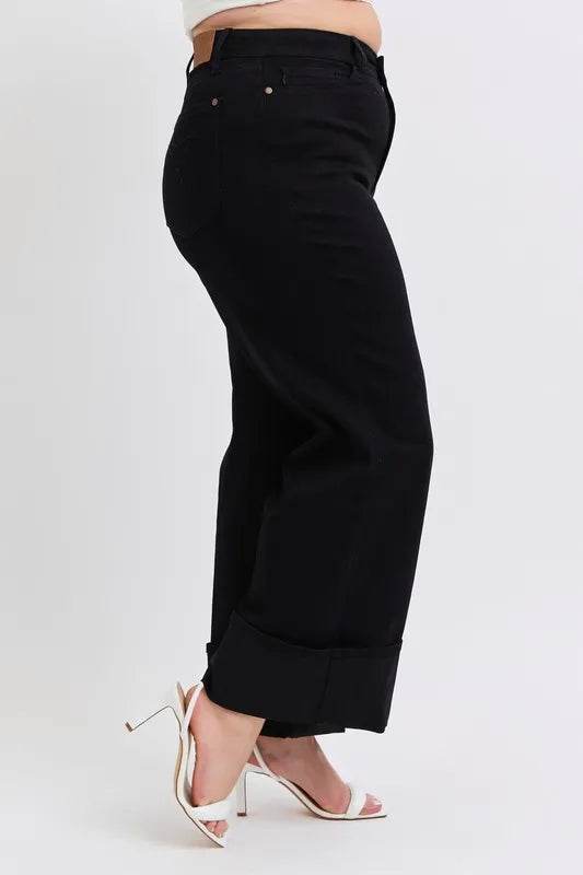 Judy Blue Full Size High Waist Reto Wide Leg W/ Cuff Plus Size Trendsi 071a6bd7-8846-48c9-9835-e141b36df7ee-Max-Origin