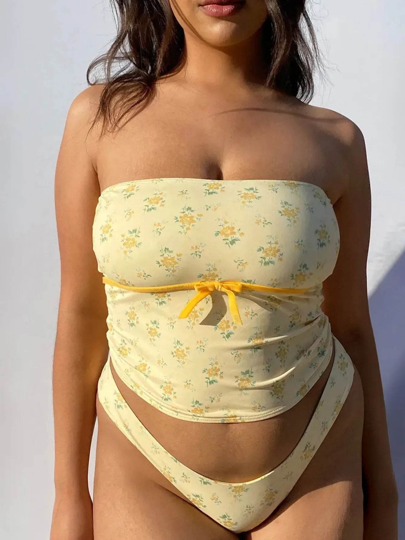 Floral Tube Top and Bottom Set Yellow Trendsi 0730a504-fd09-4e29-8645-334a8bccdcc0-Max-Origin