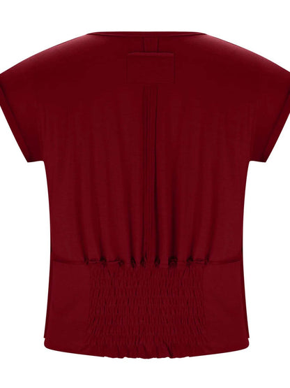 Deep V-Neck Cropped T-Shirt Trendsi 0761283c08304673ac151e83758d70ab-Max-Origin