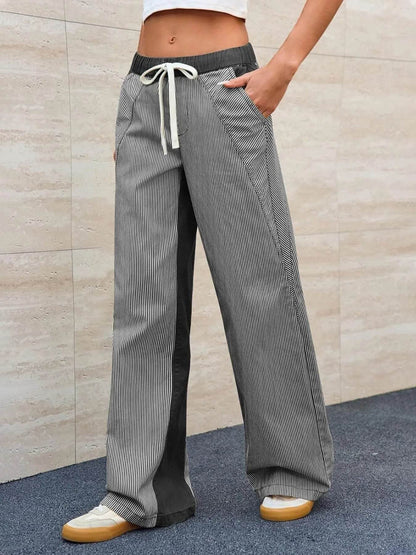 Striped Wide Leg Jeans Trendsi 078b2838da494e0ea07790bcb00a2d2e-Max-Origin
