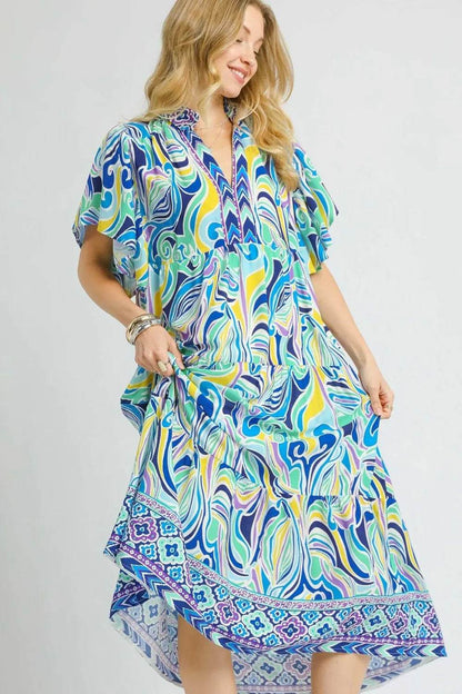 Umgee Printed Short Sleeve Tiered Midi Dress Trendsi 07a5b404-e7da-4493-a790-6cf42e7aa6bf-Max-Origin