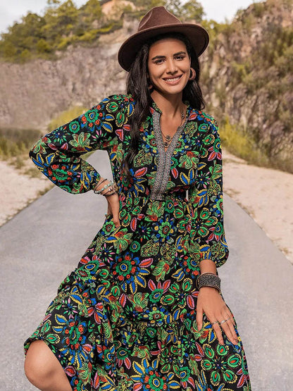 Printed Notched Neck Maxi Dress Trendsi 07c4574c-35af-4928-9ae0-d707ad4529f1-Max