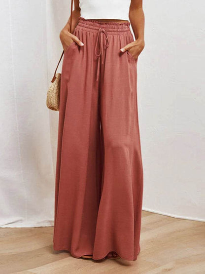 Drawstring Waist Wide Leg Pants Orange-Red Trendsi 07dd3fd5eca6427b99a8bc3a7dbde336-Max