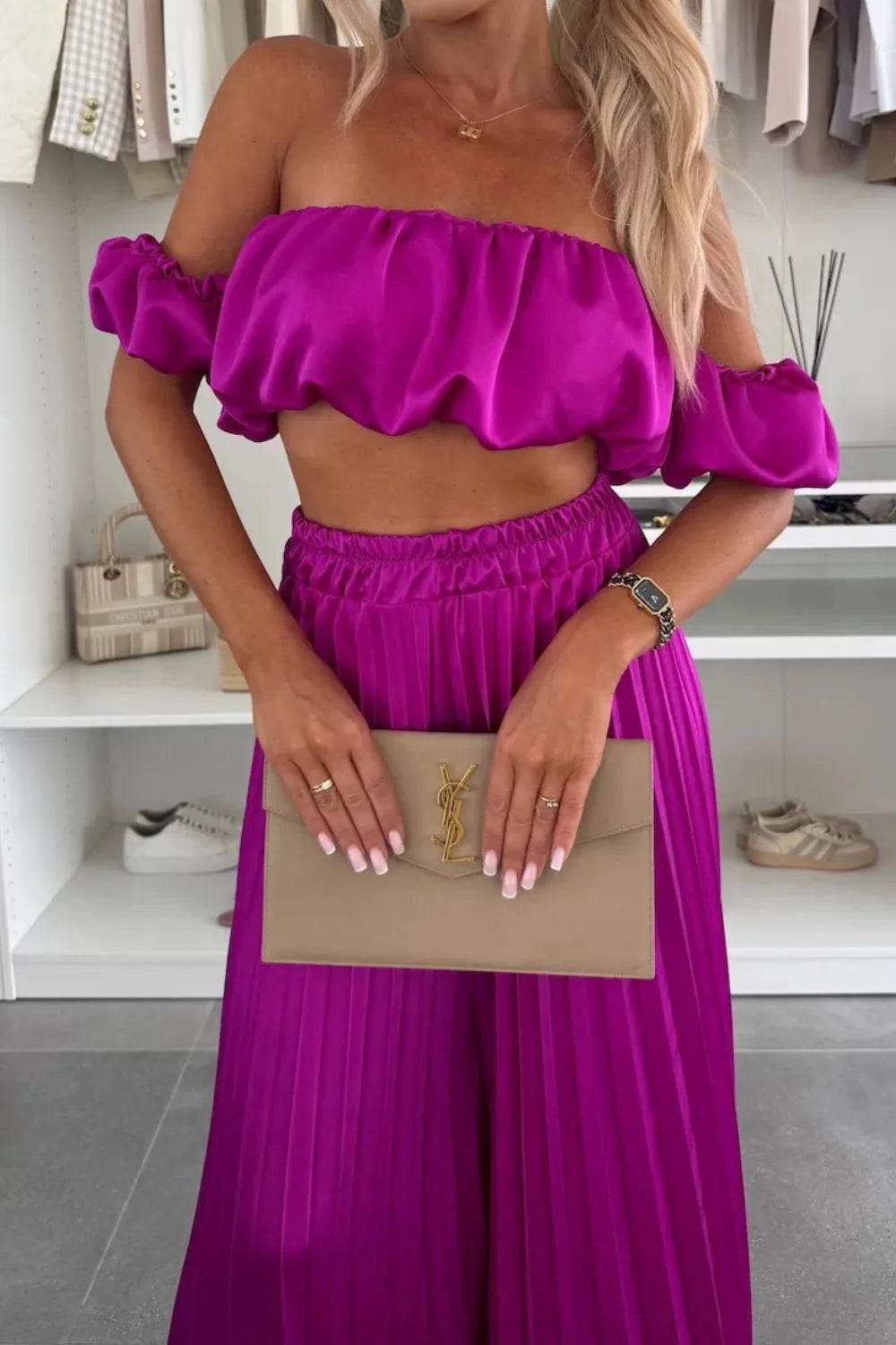 Off-Shoulder Top and Pleated Pants Set Trendsi 07fe64fc-5b1c-4703-9a0f-13080e3698d6-Max-Origin