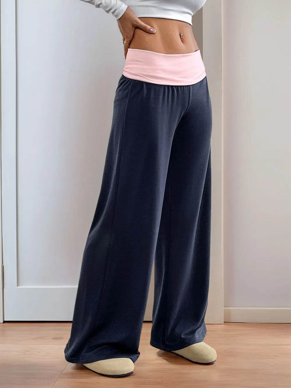 Perfee Contrast Wide Leg Pants Trendsi 080eabca-16ce-4180-ae0f-92ae5aa33686-Max