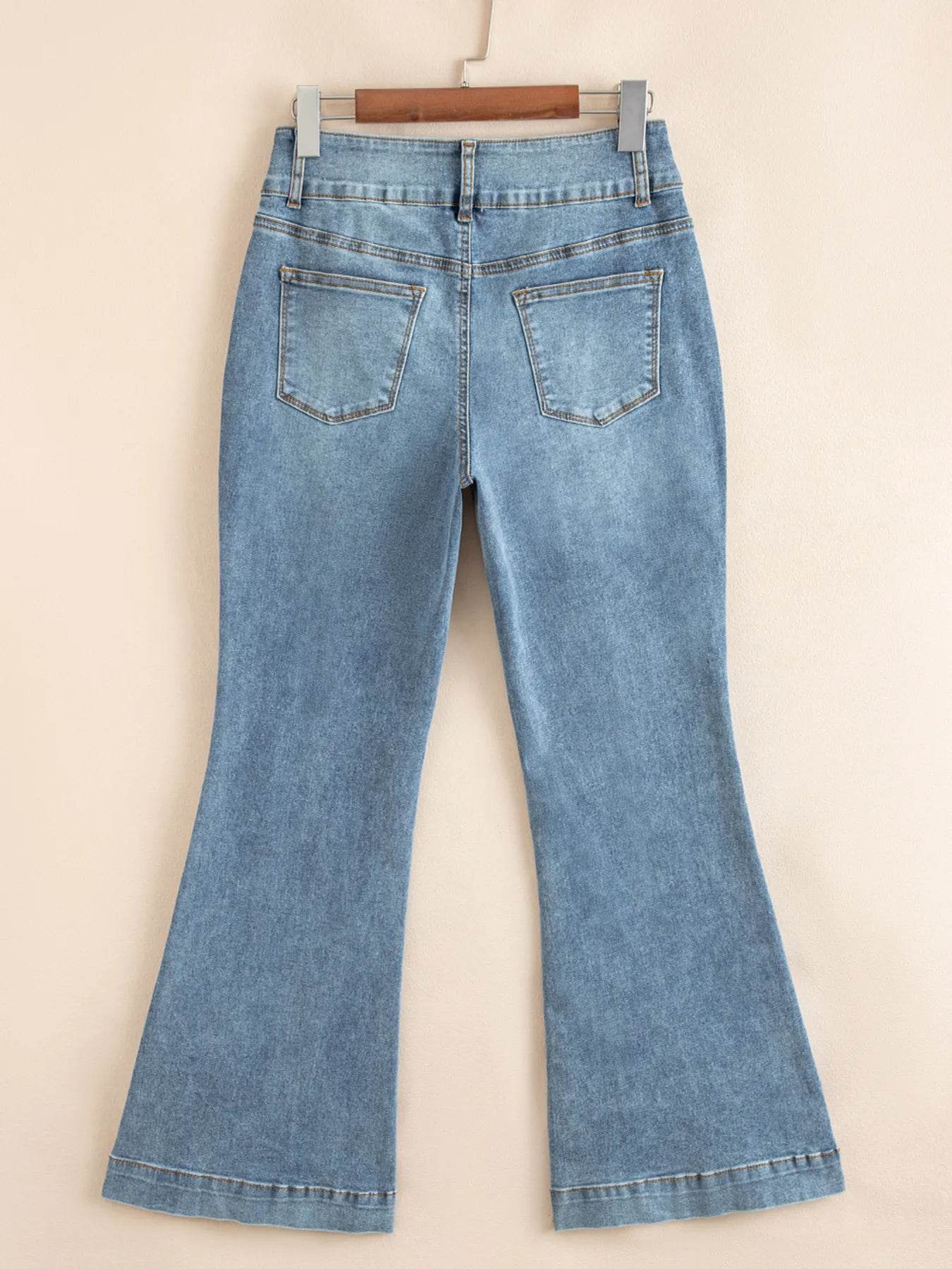 High-Waisted Flare Jeans with Seam Detail Trendsi 08256998622a4530999aa98e9ff6e396-Max-Origin