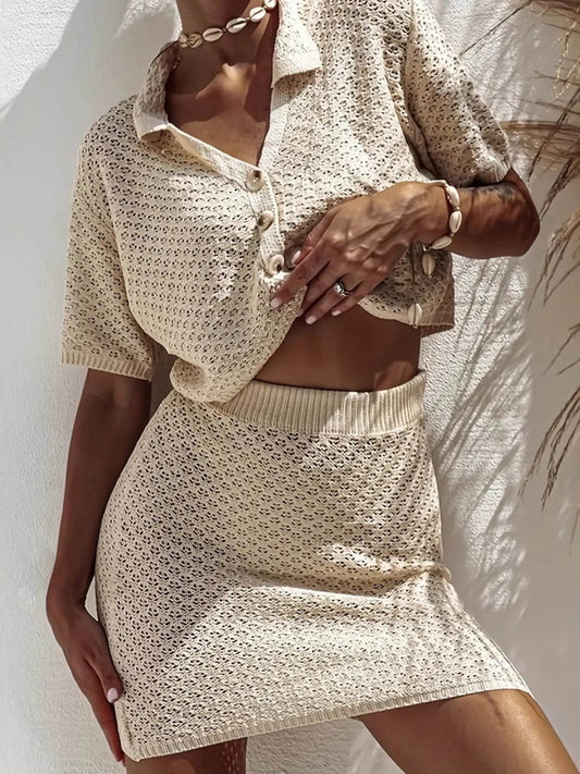 Openwork Button Up Top and Skirt Sweater Set Apricot Trendsi 08740f1a45b74039b060b7526a99788f-Max-Origin