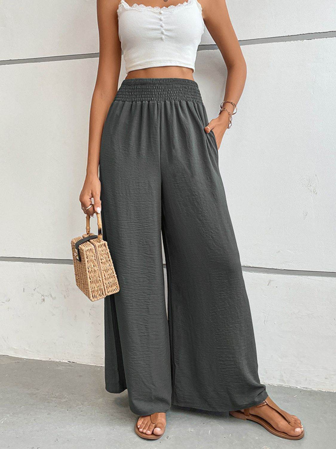Perfee Wide Waistband Relax Fit Long Pants Dark Gray Trendsi 088c5091709944d29e0190effd5e17c4-Max